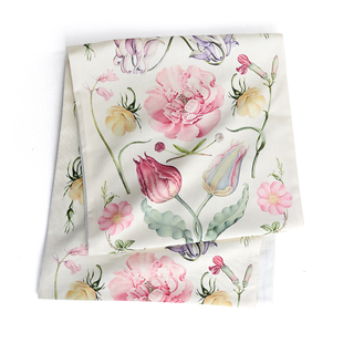 偏爱集美式法式复古自然风北欧仿麻高级感餐桌桌旗茶席电视柜盖布