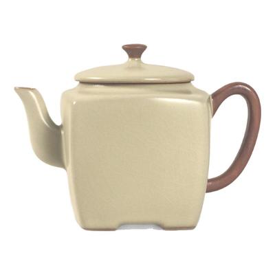 清仓便宜卖180ml米黄汝窑茶壶