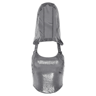 SylCue沙丘废土风性感连帽短款背心女辣妹拽酷设计感露脐上衣夏季