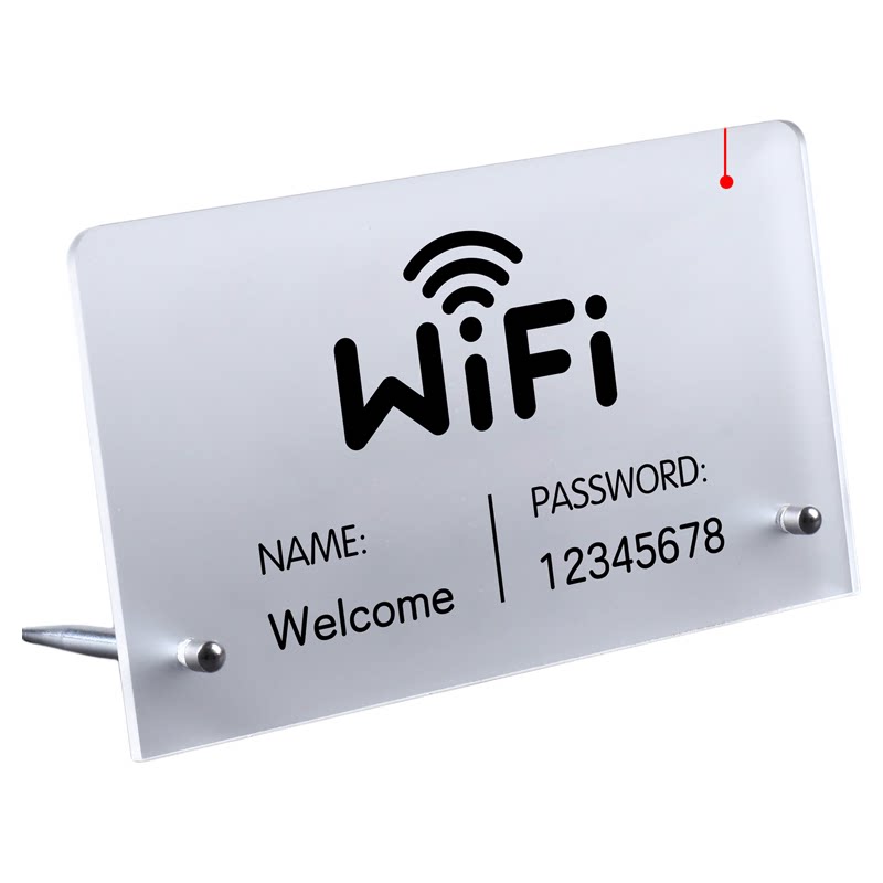 wifi账号密码立式提示牌桌牌定制