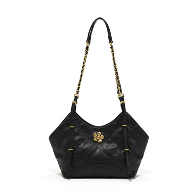 【西木汀】夏梦 黑色链条包新款女士斜挎包设计感小众腋下包小巧