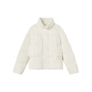 Jamor加墨纯色短款羽绒服立领90鸭绒保暖外套女装2025冬季新款