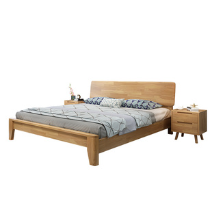 北欧全实木床1.8m双人床小户型1.2现代简约公寓民宿酒店1.5经济型