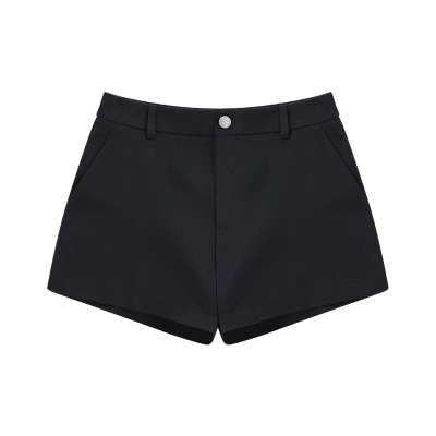 MULVAN高腰a字阔腿休闲西装短裤