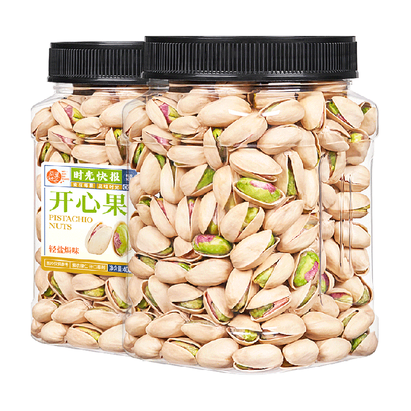 每果时光新货开心果原味无漂白干果仁盐焗坚果炒货孕妇零食批发