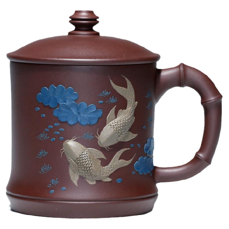 宜兴紫砂杯泡茶名家大容量带盖