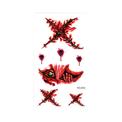 万圣节脸贴伤疤贴纸伤口脸上饰品恐怖血腥伤效化妆妆容脸部纹身贴