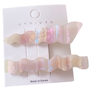 简约蓝白鸭嘴夹刘海夹子发夹女前额碎发边夹侧边少女新款头饰发卡