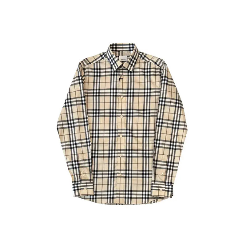【自营】BURBERRY/博柏利经典格纹男士衬衫81043791长袖开衫