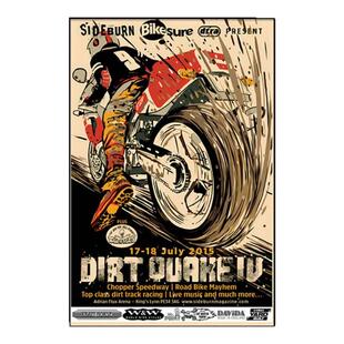 马奎斯挂画机车海报油画复古摩托车客厅壁画卧室酒吧墙面装饰画