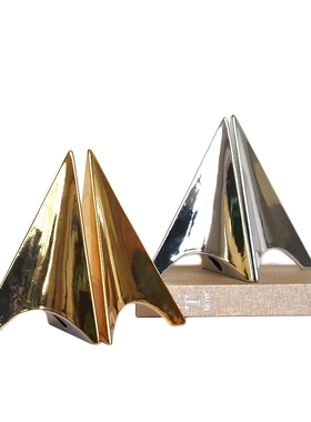 极简风抽象彩色缤纷陶瓷手折飞机