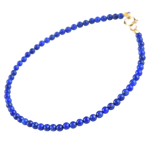 青金石手串女2mm东海水晶玛瑙玉髓翡翠宝玉石散珠子文玩盘玩手链