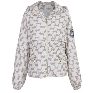 轻薄印花羽绒服女短款宽松连帽保暖外套小众原创设计感2025新款潮