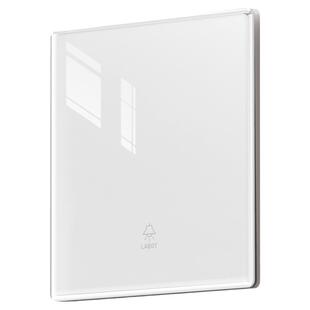 国际电工超薄水晶玻璃五孔带开关插座面板一开双控家用暗装86墙壁