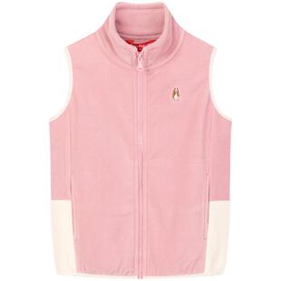 暇步士童装儿童摇粒绒马甲春秋新款百搭立领坎肩宝宝保暖背心外穿