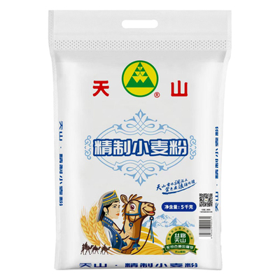 天山精制小麦粉10斤家用小麦粉馒头包子手抓饼中筋面粉5kg