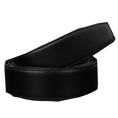 包邮无头男士纯皮带身针扣