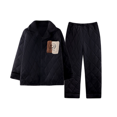 巨厚夹棉睡衣男秋冬款