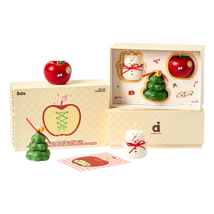 圣诞礼物苹果雪人香薰蜡烛礼盒小众高级送女生有意思节日礼品摆件