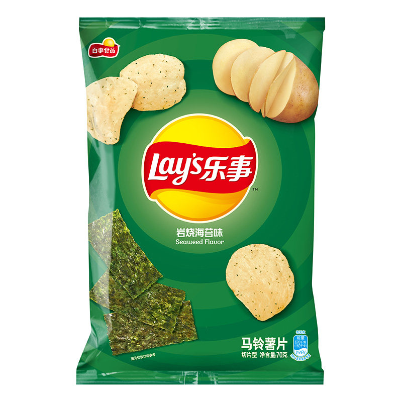 乐事海苔味薯片岩烧40g/70g/135g混合口味海苔零食分享超大包袋装