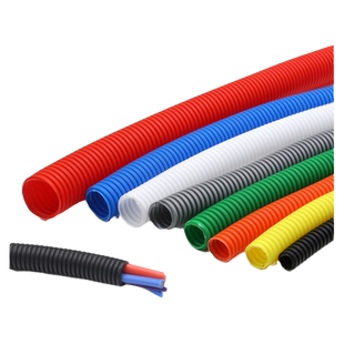 包邮彩色PP波纹管螺纹塑料管电线套线管家装线束保护管闭开口软管
