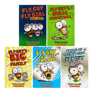 Fly Guy And Buzz 苍蝇小子分级读物16-20 5册合售 全彩英语初级章节桥梁书 儿童趣味读物 中小学生阅读 Tedd Arnold 英文原版绘本