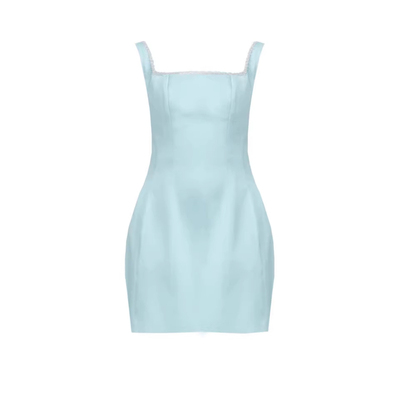 现货显瘦背心连衣裙小个子短裙子