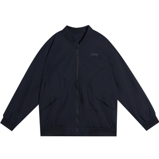 准者棒球领飞行服男女春秋新款运动梭织上衣防风宽松夹克拒水外套