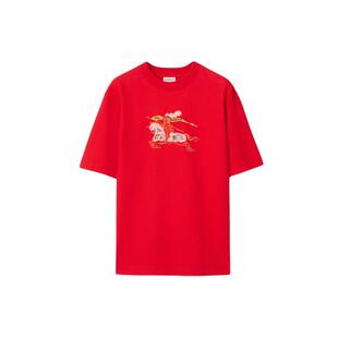 【VIP私享优惠】BURBERRY女装 马术骑士徽标棉质T恤衫 81184871