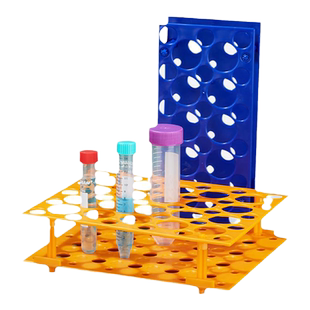 Labshark可拆离心管架双面离心管架子两用多功能实验室试管架10/15/50mL塑料可拆卸离心管放置架