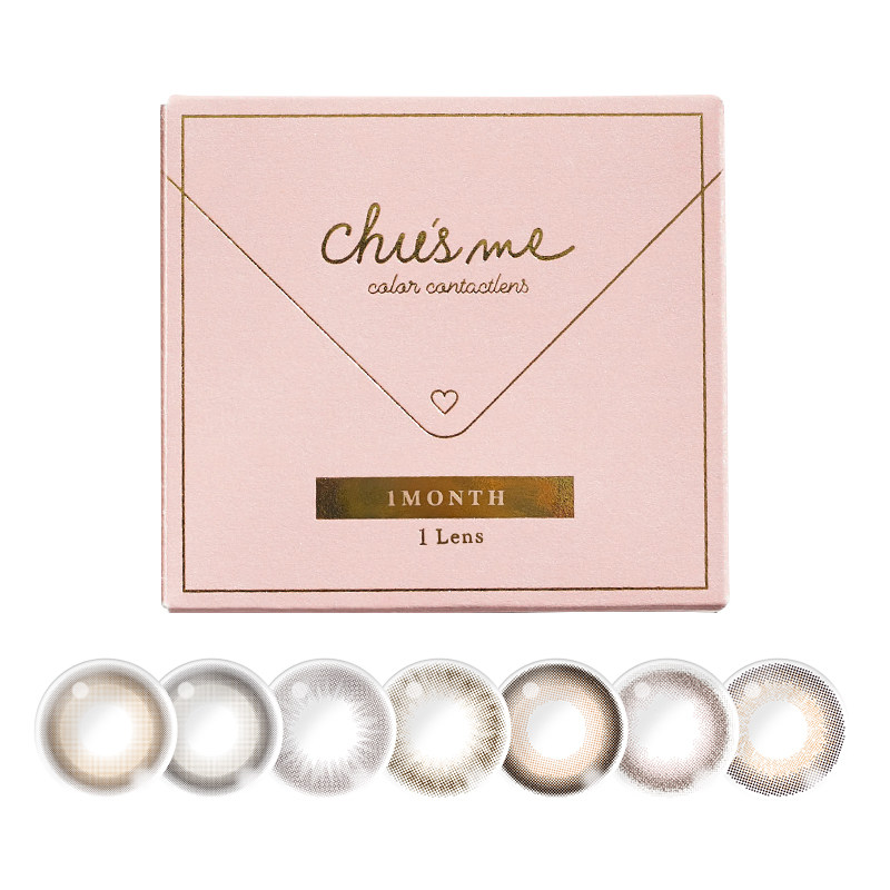 chusme少女月抛小直径美瞳彩色隐形眼镜1pT-Garden告白蜜桔棕sk