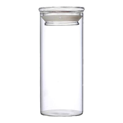 家用玻璃瓶带盖收纳玻璃盖密封罐食品级装茶叶罐储存罐杂粮盒储物