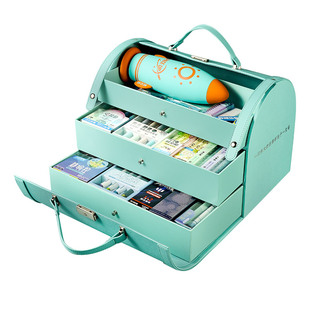 点石制笔文具套装小皮箱礼盒学习用品大礼包黑色按动中性笔荧光笔柔绘笔手账小学生一二三年级节日礼物339E