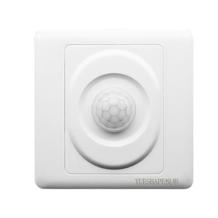 三线人体感应开关面板智能红外线感应器86型楼道延时光控家用零线