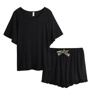 轩靓睡衣女夏季薄款莫代尔短袖2026新款高级感冰丝凉感家居服套装