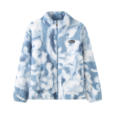 法兰绒拉链上衣男女同款宽松大码加厚保暖珊瑚绒睡衣上衣家居服冬