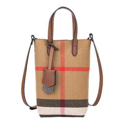 帆布格子洋气迷你手机包