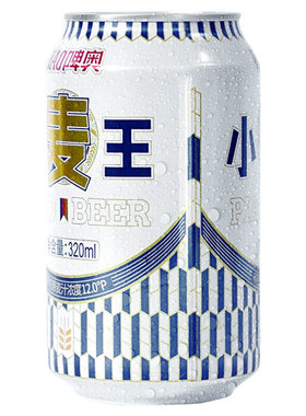 日期啤奥小麦王小麦啤酒320ml*6罐*12罐*24罐装瓶装酒业低浓度