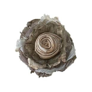 TeNg原创手作干枯玫瑰重工小香风复古山茶花胸针/发卡/颈花/腕花