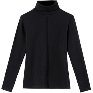 保暖衣服加厚加绒t恤黑色高领打底衫女长袖春秋百搭修身白色体恤