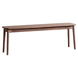 出乎生活闲来长凳黑胡桃木实木板凳家用餐厅餐椅卧室床尾换鞋凳