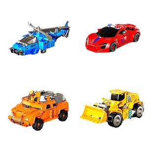 新款儿童玩具车男孩合体变形汽车玩具合金直升机警车男童生日礼物