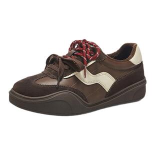 MILLIE'S/妙丽春秋新款休闲运动鞋女时尚复古百搭圆头平底阿甘鞋