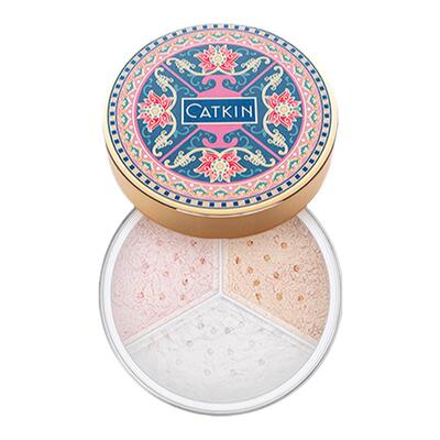 卡婷三色蜜粉饼控油定妆持久干皮