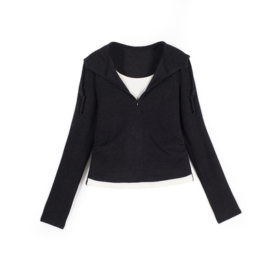 BONZOY假两件套头上衣T恤运动