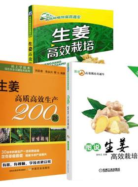 全3册 图说生姜高效栽培全彩版+生姜高效栽培+生姜高质高效生产200题 种植技术大全书籍 病虫害防治技术 科学育种繁殖农作物书籍