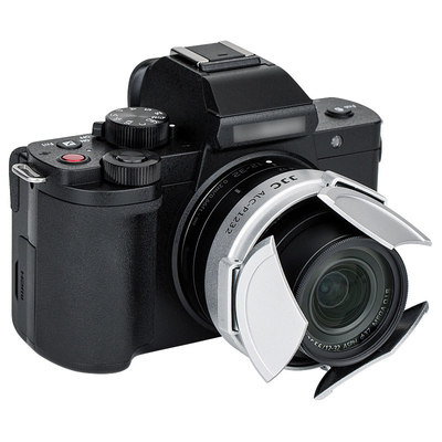 JJC适用松下12-32mm自动镜头盖LUMIX GF9 GX85 GF8 GF10 G100 G110相机饼干镜头保护罩 配件