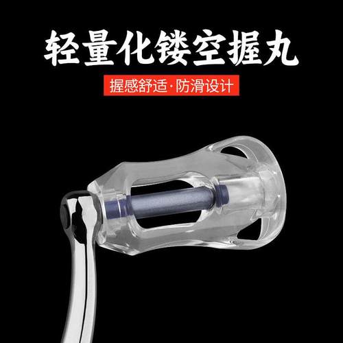池刃纺车轮双摇臂双握丸改装配件全金属折叠渔轮鱼轮通用双头摇把