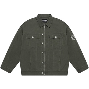 XXZXX 工装外套刺绣男女同款潮牌童装亲子装 2026年春季新款5201