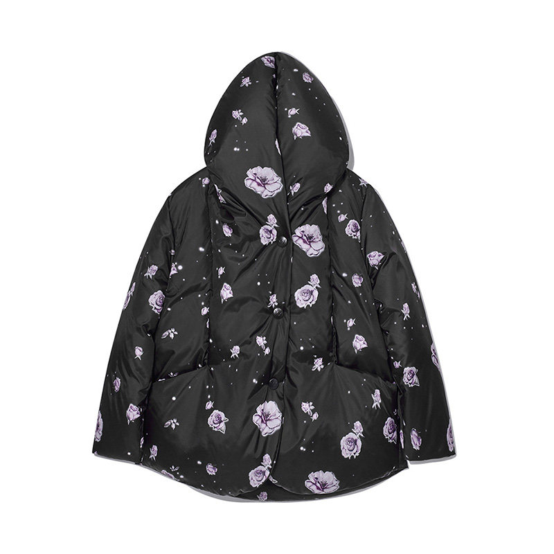 OPENYY连帽白鸭绒羽绒服
